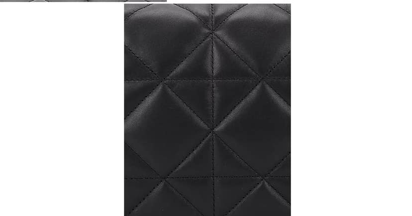 Lychee bags Pu Quilted Black Sling Bag view 2