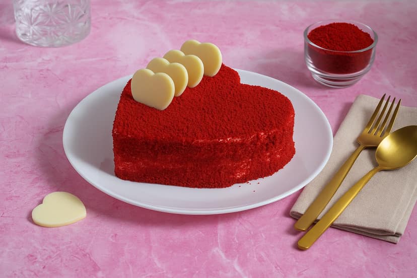 Red velvet heart cake - 500g