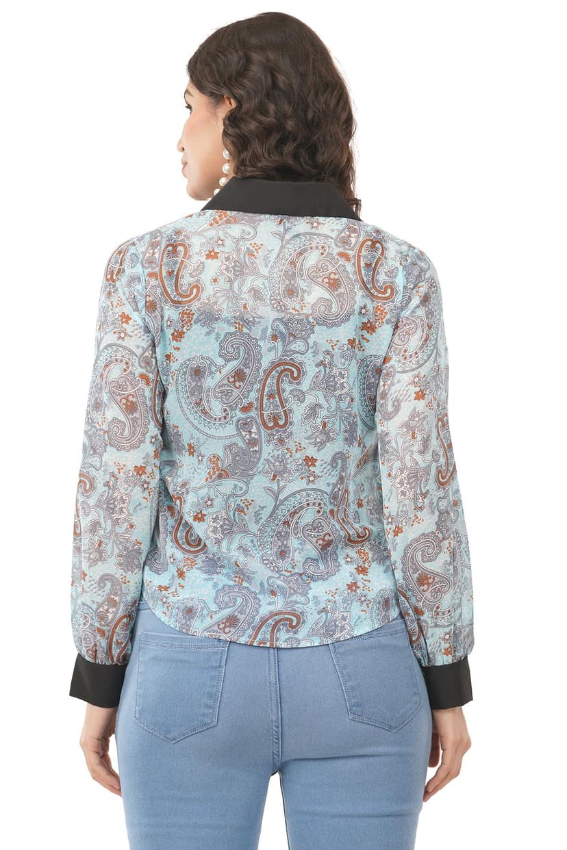 Womens Trendy Georgette Shirt view 4