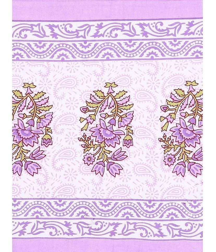 Uniqchoice Cotton 1 Double Bedsheet with 2 Pillow Covers ( Purple ) view 2