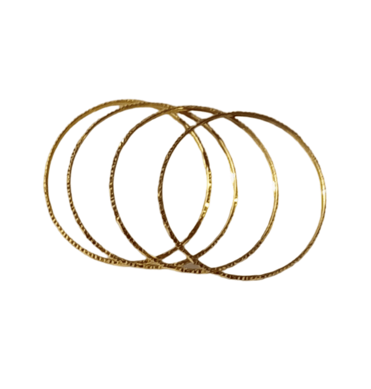 Gold Plated Traditional Indian Bangle Set of 4 view 2