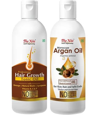 The Nile Hair Tonic 150 ML + Argan Oil 200 ML Hair Growth Oil 350 mL Pack of 2