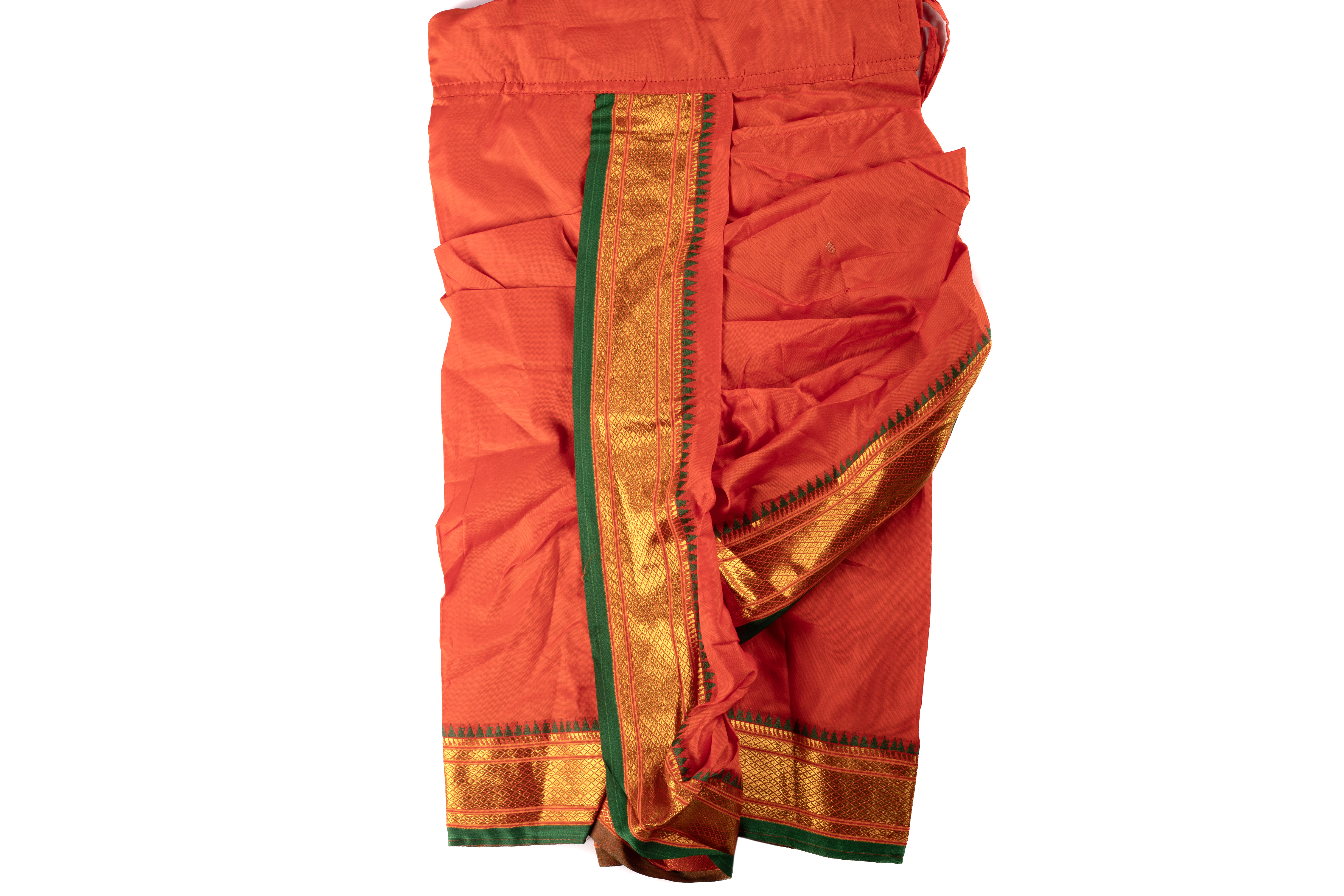 Readymade Nauvari Saree and Khun Frock Set view 2