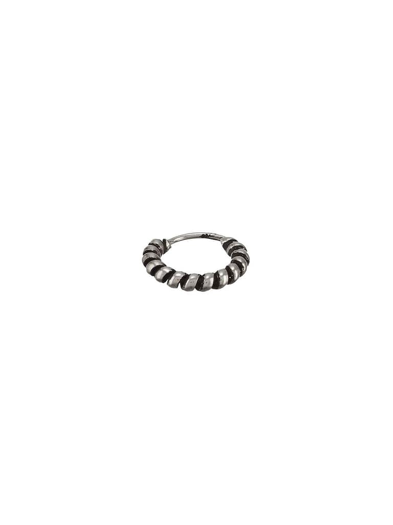 925 Sterling Silver Oxidised Hoop Bali Nose Ring view 8