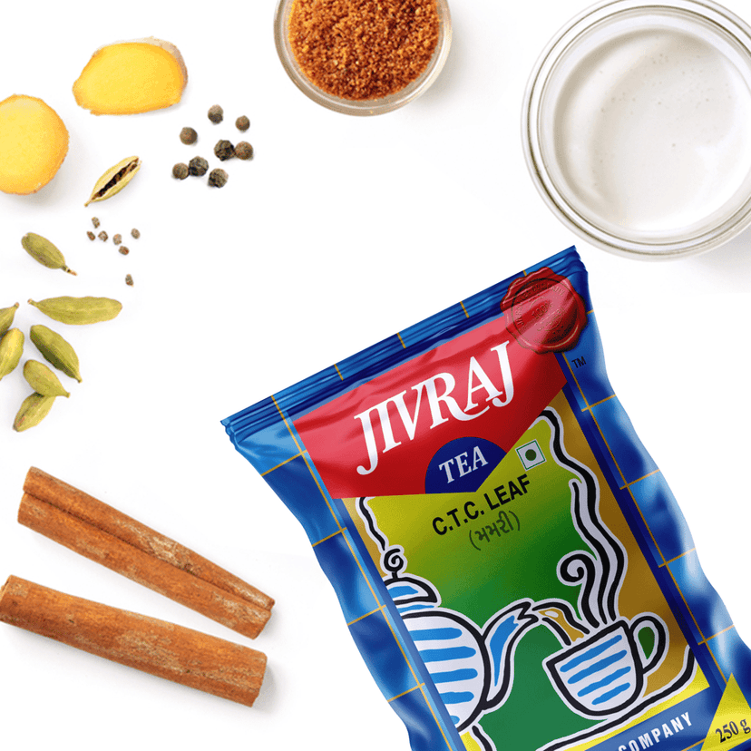 Jivraj Tea 250gm | CTC Assam Black Leaf Tea | Chai Patti Powder | Pouch 250g view 5