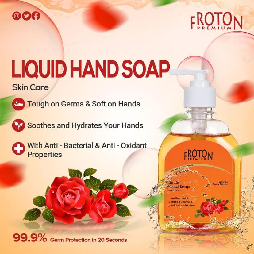 Froton Handwash Rose & Greenapple 250ml Pack of 2 view 2