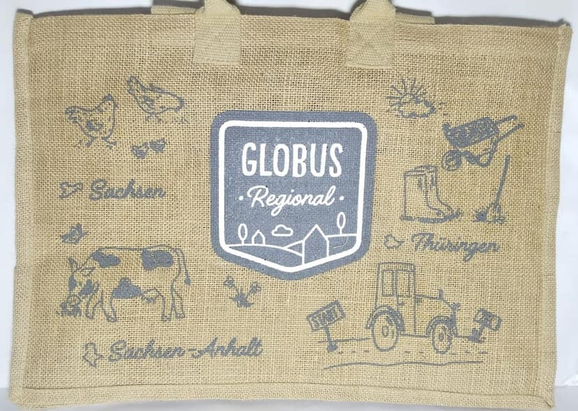 This Globus Regional reusable jute tote bag is the perfect way to carry your groceries, books, or anything else view 3