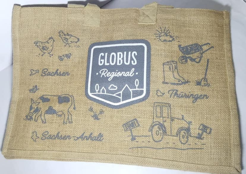 This Globus Regional reusable jute tote bag is the perfect way to carry your groceries, books, or anything else view 4