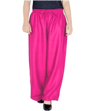 Sttoffa - Pink Rayon Loose Fit Women's Casual Pants ( Pack of 1 )
