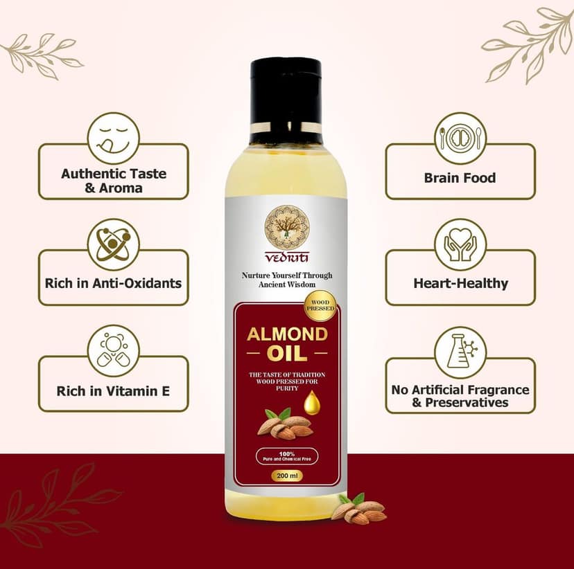 Wood Pressed Almond Oil l Kashmiri Mamra Almond view 3