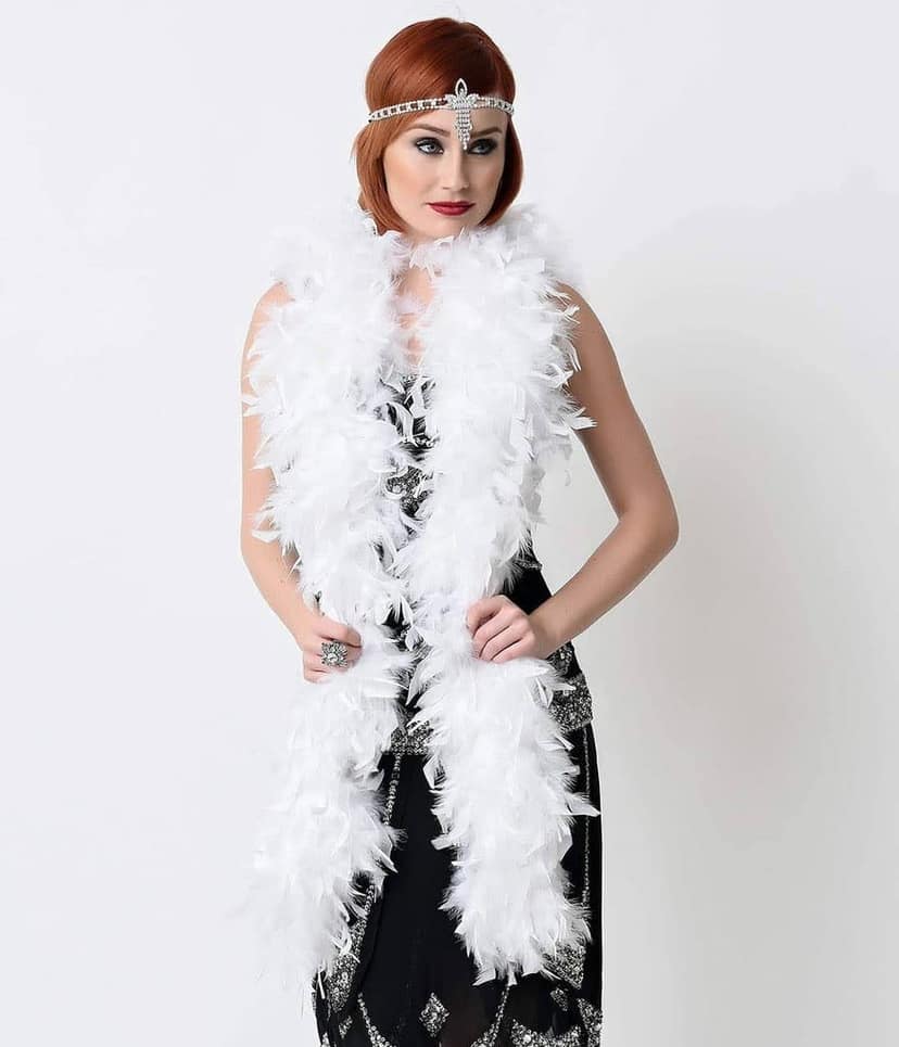 Feather Boa White view 5
