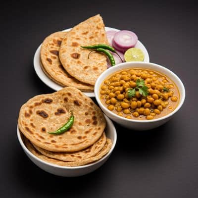 Aaloo Soyabean + Plain Paratha (3pc)