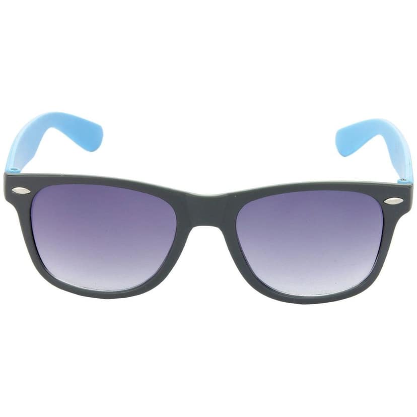 HRINKAR Men Women Boys & Girls Pilot & Rectangular Sunglasses Grey & Blue Frame, Grey & Grey Lens (Medium) Pack of - 2 view 3
