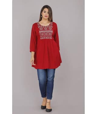 Rayon Short Kurti For Women (Pack of 1)
