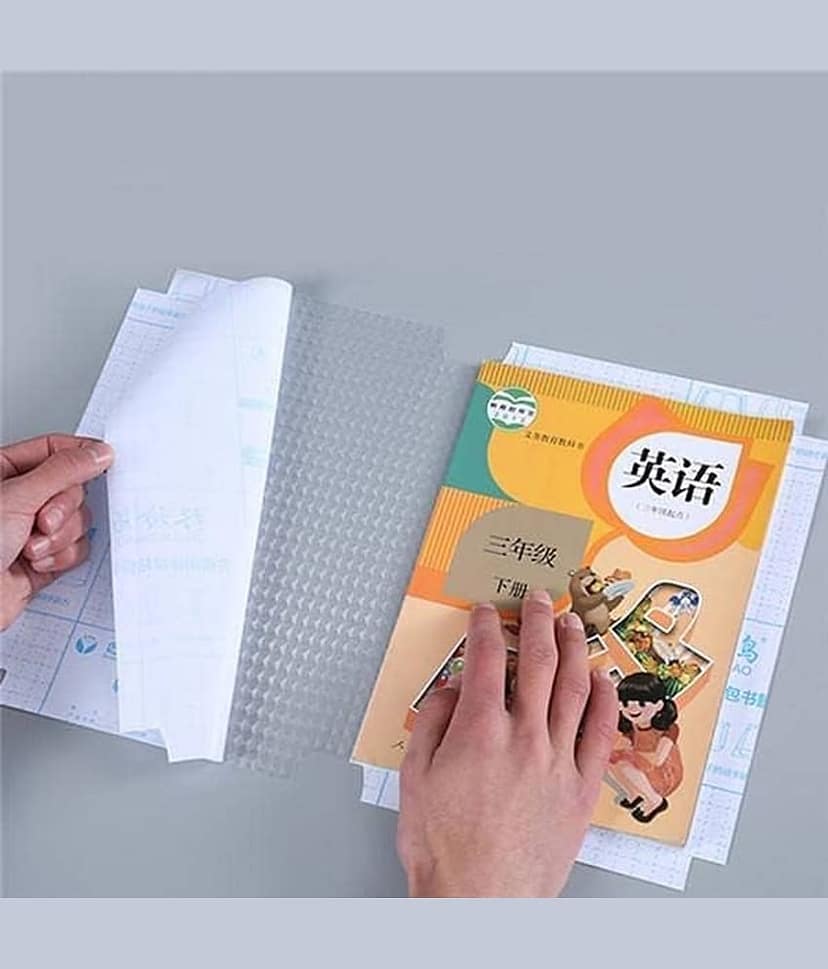RAMDEV ENTERPRISE [30 Pcs- 3 Different Sizes -10 Each] Book Biding Cover Transparent Paper Sticker Book Cover Film,Waterproof School Textbook Protective Case Cover, Cut Self-Adhesive Book Cover Paper Sticker. view 2