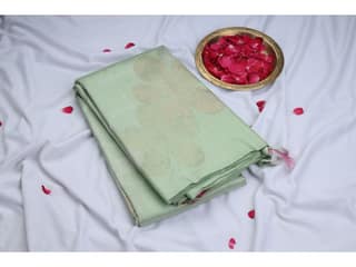 Green Pink Handloom Kanchipuram Silk Pattu Saree