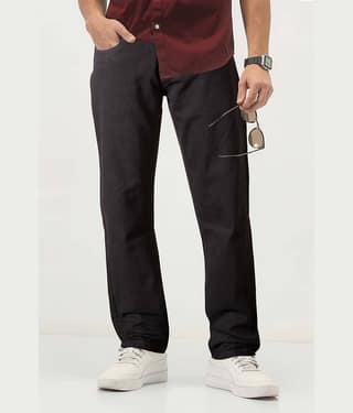 JB JUST BLACK Straight Acid Wash Men's Jeans - Black ( Pack of 1 )