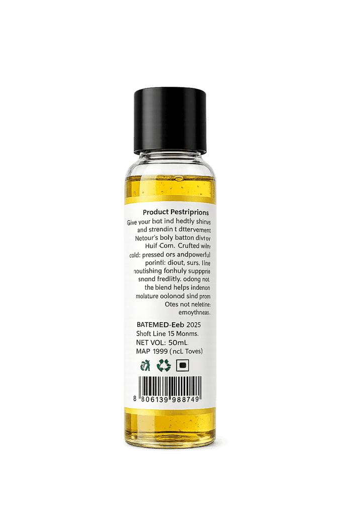 Hair Wellness Belly Oil | Castor | Fenugreek | Onion seeds | Nourish Naturally view 2