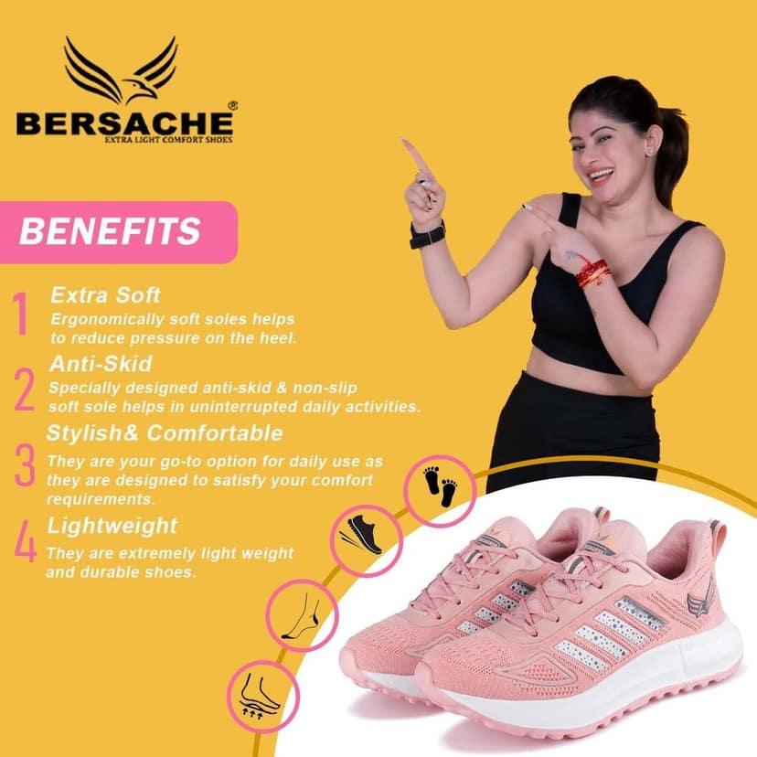 Bersache Premium Sports ,walking,Gym,cricket, Trending Running Shoes For Women's view 2