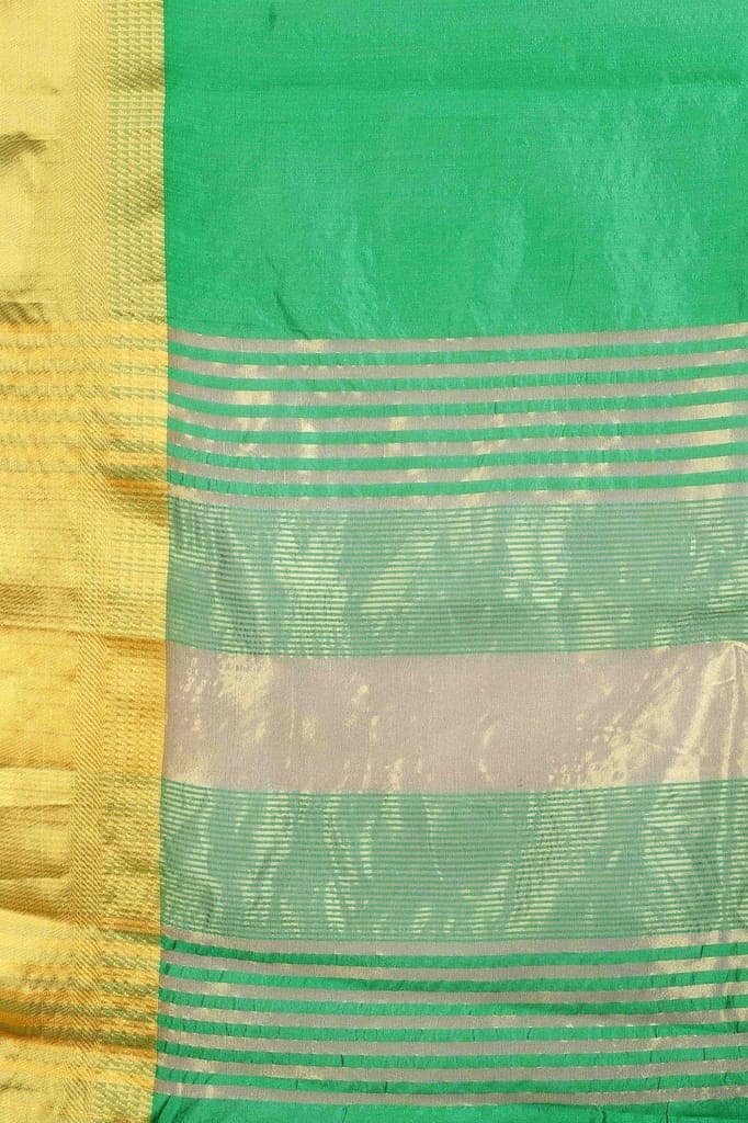 Women's Solid Woven Design Saree With Unstiched Blouse Piece view 6