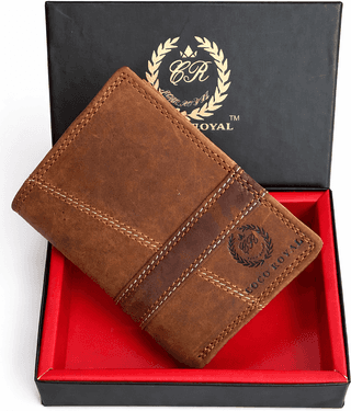 COCO ROYAL Leather Solid Men's Two Fold Wallet With 10 Slots For Card ( Brown , Pack of 1 )