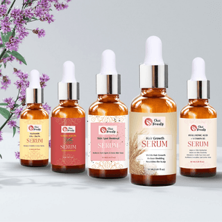 Chic Beauty Combo Serum Kit (Hair Growth Serum 30ML + Hyaluronic Acid & Vitamin B5 Serum 30ml + Niacinamide 10% & Zinc 1% Serum 30ml + Salicylic Acid 2% Serum 30ml + Skin Spot Removal Serum 30ml)