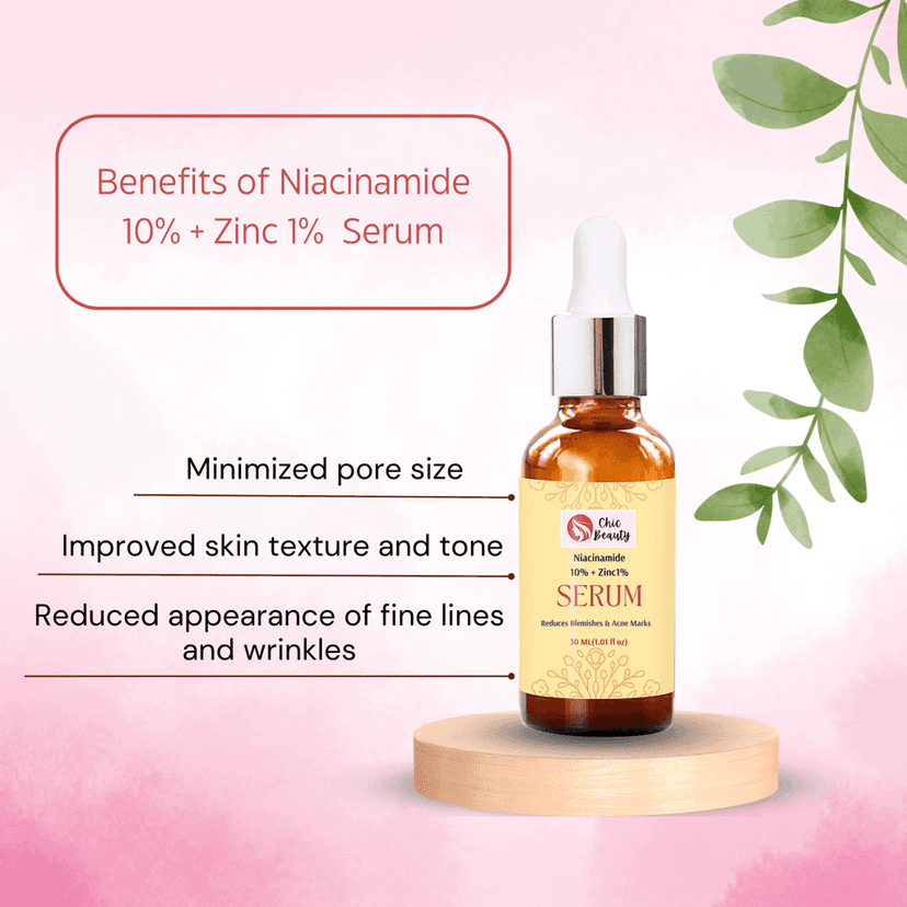 Chic Beauty Combo Serum Kit (Hair Growth Serum 30ML + Hyaluronic Acid & Vitamin B5 Serum 30ml + Niacinamide 10% & Zinc 1% Serum 30ml + Salicylic Acid 2% Serum 30ml + Skin Spot Removal Serum 30ml) view 5