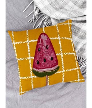 Houzzcode - Water Repellent Yellow Polyester Pillow Covers 40x40x3 ( Pack of 1 )