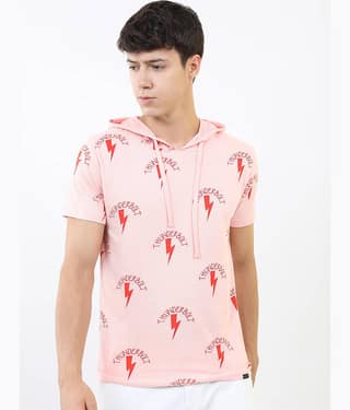 Ketch Pack of 1 100% Cotton Slim Fit Men's T-Shirt ( Pink )