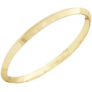 Laser Engraved Brass Kada Bangle Bracelet for Men
