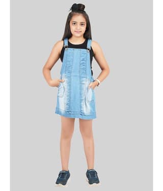 Being Naughty Girls Denim Dungarees ( Pack of 1 , Blue )