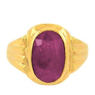 Ruby Ring- 5.25 Ratti Certified Ruby Manik Panchdhatu Ring by CEYLONMINE