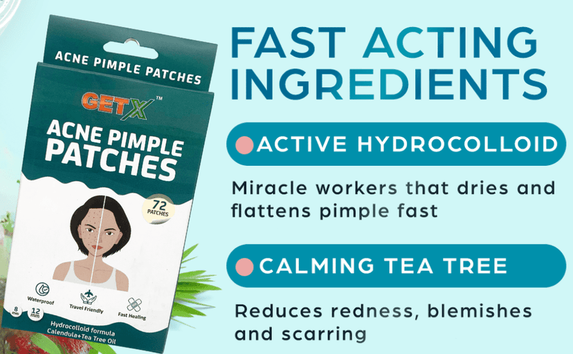 GETX Acne Pimple Patches - 72 Hydrocolloid Waterproof Patches for Active Acne | Absorbs Oil Overnight & Reduces Scarring | Ultra-thin, Transparent, Quick-Acting Treatment | Safe for All Skin Types - For Him & Her | 2 Sizes view 10