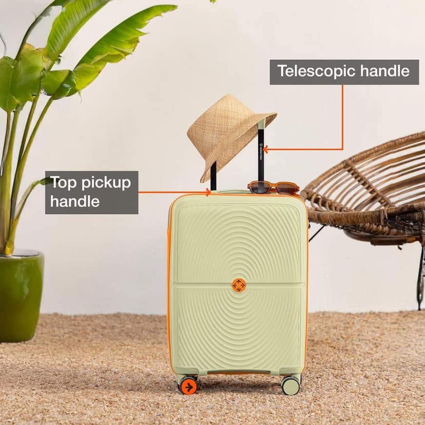 Nature Miles Rolling Suitcase - Light Yellow & Orange Accents view 2