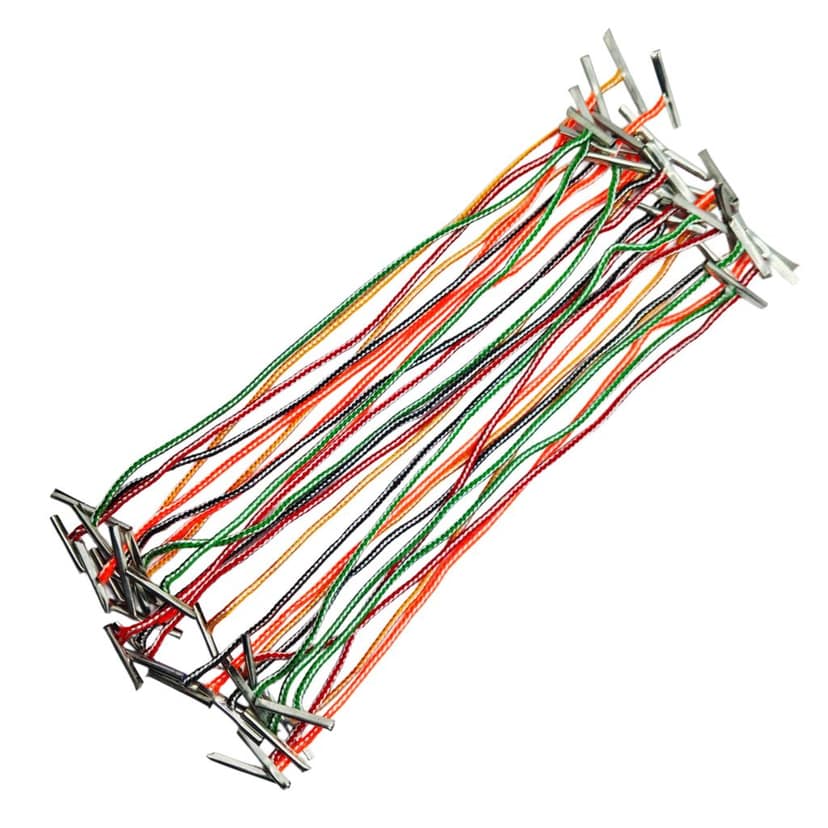Office File Tags (Pack of 100) – 8 Inch Long – Multicolor Twisted Treasury Paper Tags – Multipurpose Indexing Tags with Thread for Files, Exam Papers, Folders
