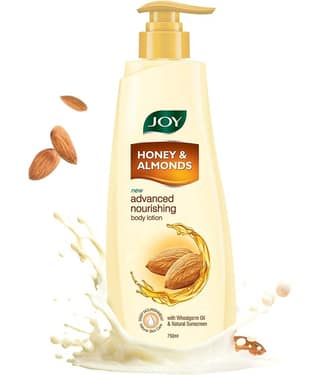 Joy Honey & Almonds Nourishing Lightweight Body Lotion With Shea Butter Light Mositurisation For Summers 750ml (Pack of 1)