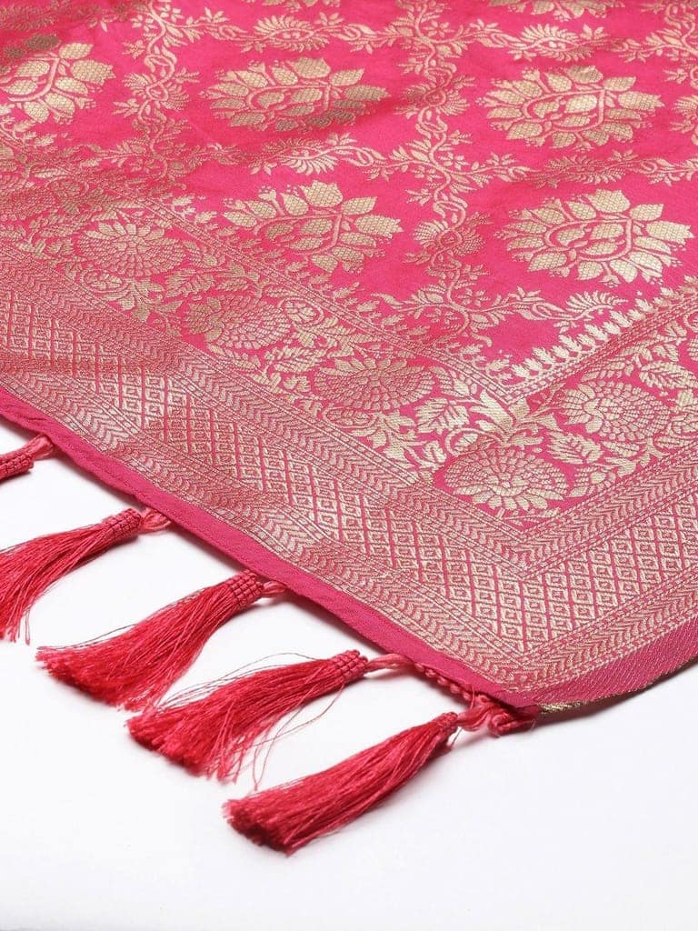 Women's Fancy Woven Banarasi Silk Dupatta view 3