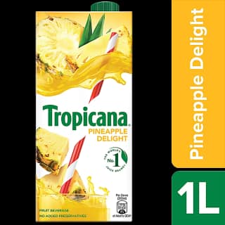Tropicana Delight Fruit Juice - Pineapple, 1 L