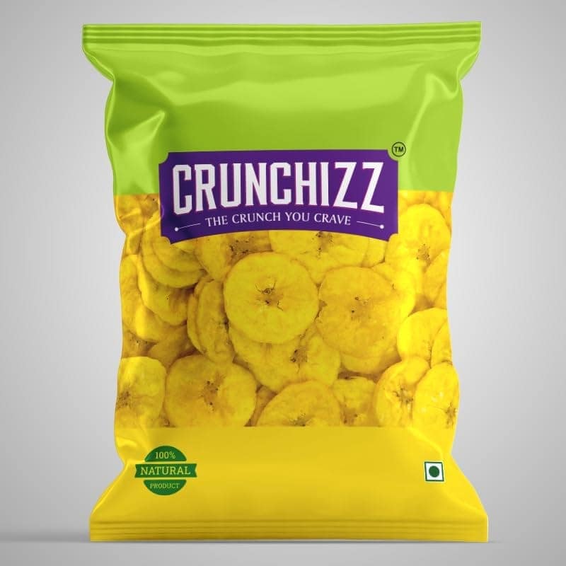 CRUNCHIZZ Authentic Kerala Style Yellow Banana Chips COMBO PACK I Raw Banana (Salty) & Ripe Banana (Sweet) I Traditional South Indian Recipe I No Artificial Additives I Perfect Munchy Bites I Pack of Two I view 6