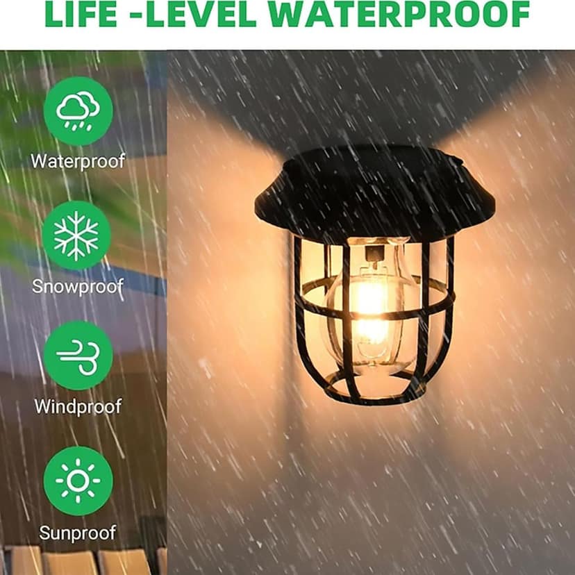 Solar Lantern Wall Lights with Motion Sensor – Energy Efficient & Stylish view 2