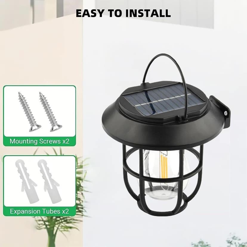 Solar Lantern Wall Lights with Motion Sensor – Energy Efficient & Stylish view 3
