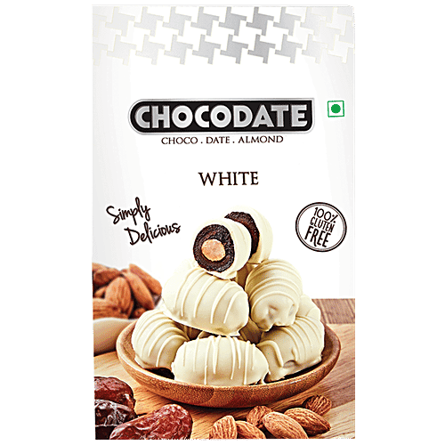 Chocodate White Chocolate - with Almond, 100 g