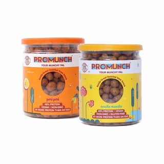 Dual Pack Protein Snacks (Noodle Masala, Peri Peri) 150gm x 2