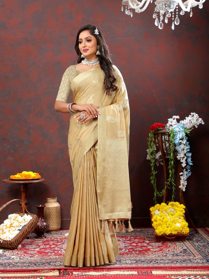 Soft Cotton saree with zari weawing design an...
