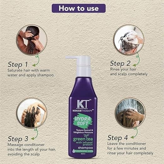 Hydra Soft Shampoo | Infused with Green Tea & Proteins | Texture Control, Weightless Moisture & Hard Water Protection | Sulfate-Free, Paraben-Free | 250ml view 4
