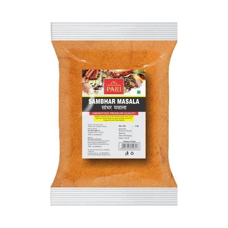 Pari Sambar Masala Powder | Blended Spice Mix | For Healthy Delicious & Flavorful Cooking | Easy to Cook | Hygienically Packed | No Preservatives | Indian Spice | Pack of 1 | 1 kg view 6