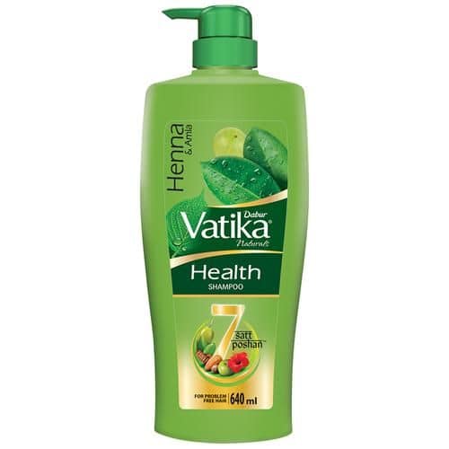Dabur Vatika Health Shampoo, With 7 natural ingredients, Controls Frizz, 640ml