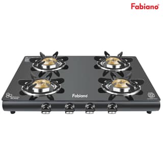 Fabiano 4 Burner Majestic Gas Stove - Black