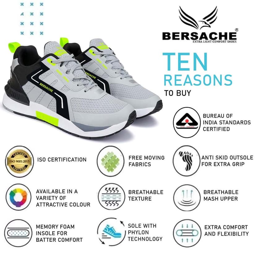 Bersache Sneaker, Loafers ,Casual With Extra Comfort Sneakers For Men's view 5