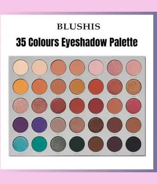 BLUSHIS Beauty Eyeshadow Palette 35 Colors Mattes And Shimmers High Pigmented Color Palette With Applicator